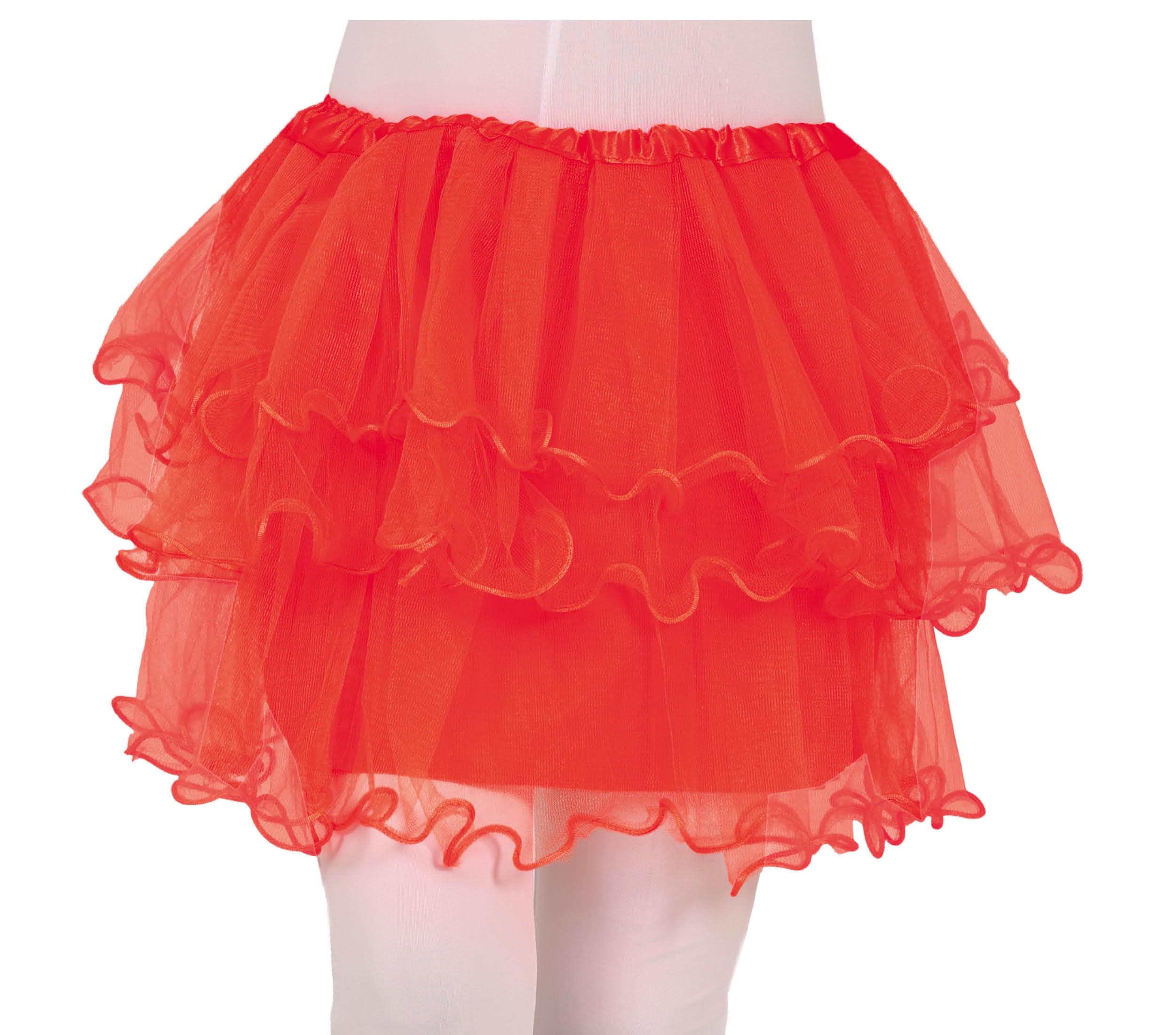 Rød tutu med flæser til børn, 30 cm