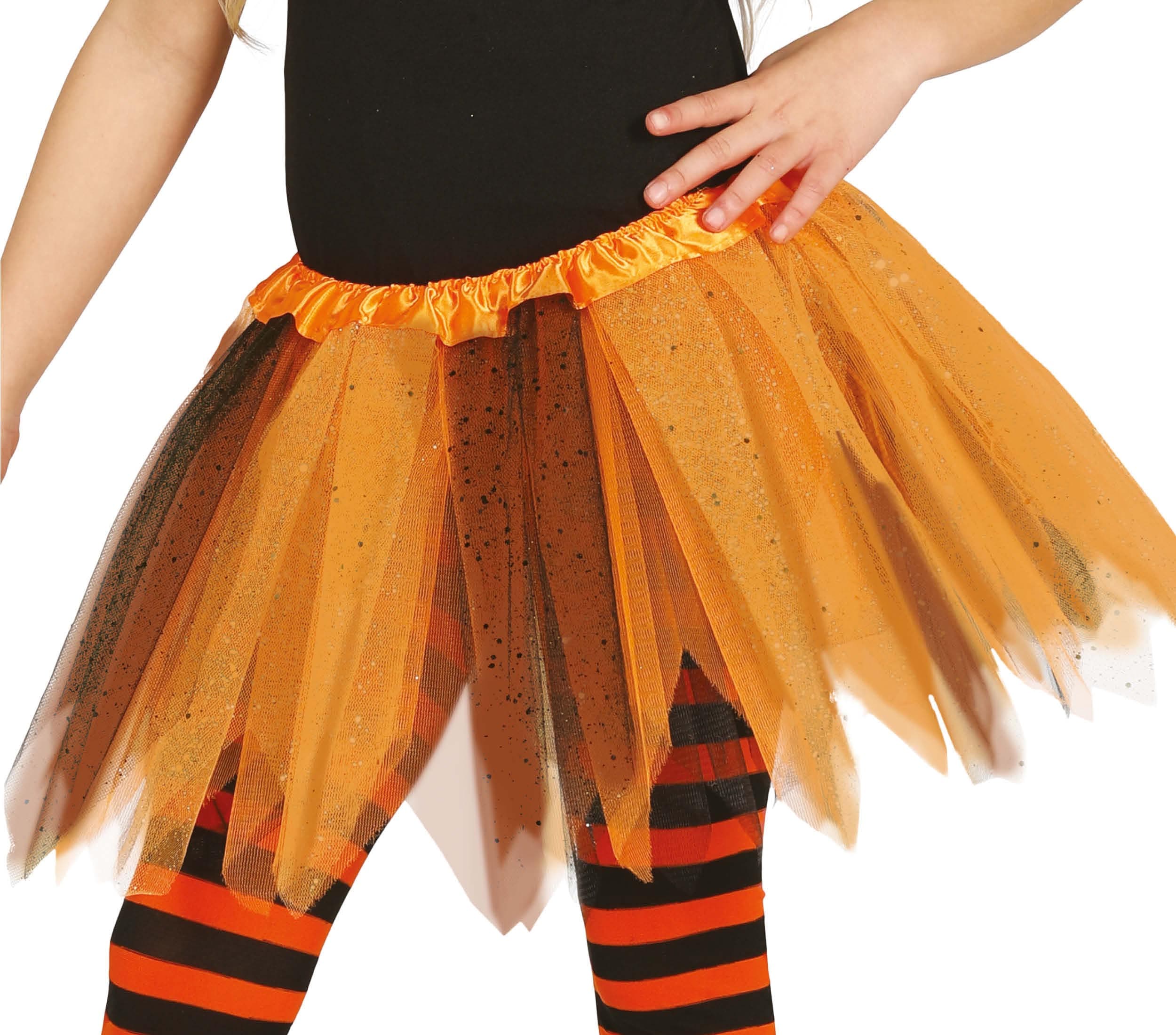 Sort/orange tutu til børn, 30 cm