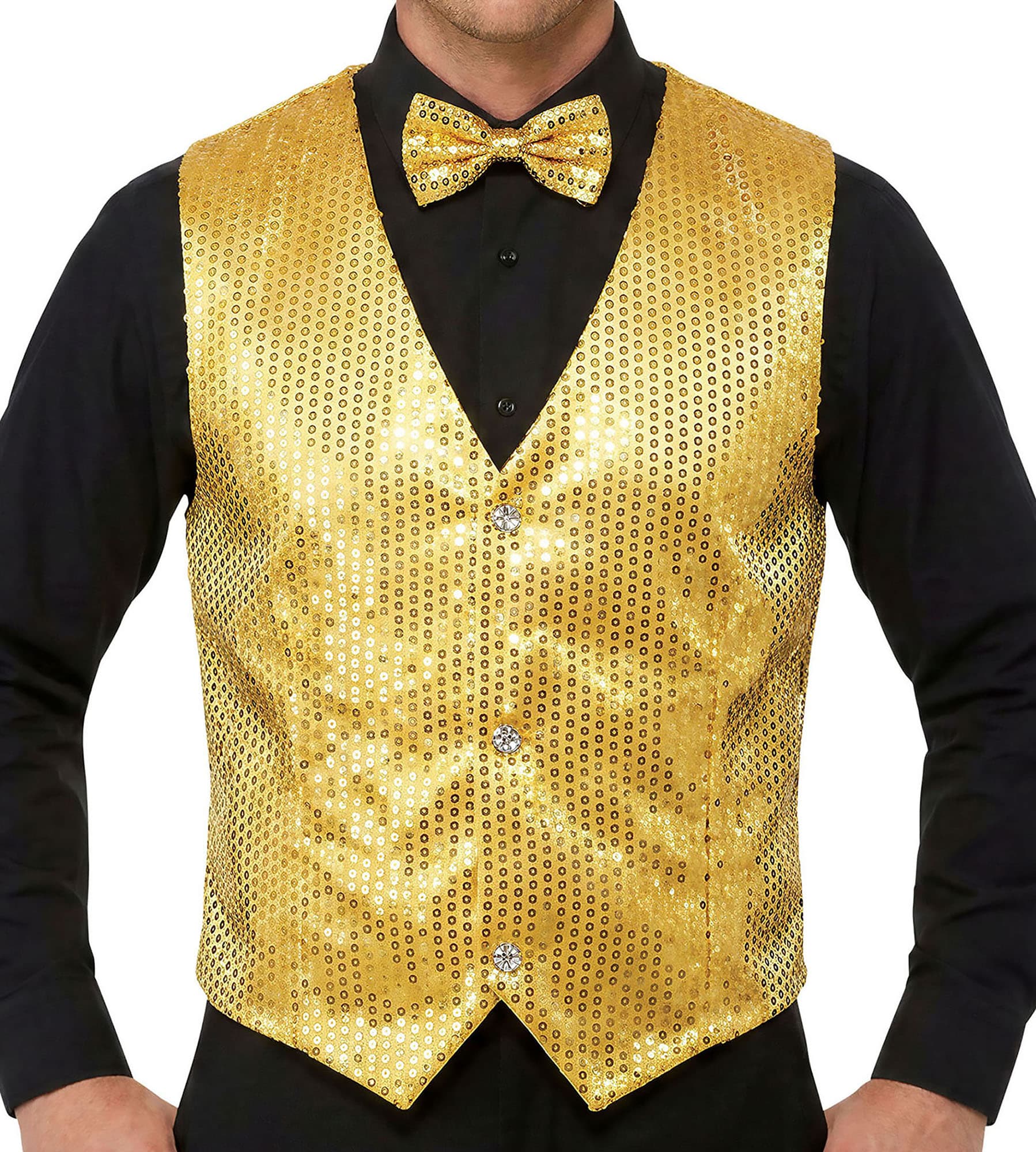 Gylden vest med pailletter