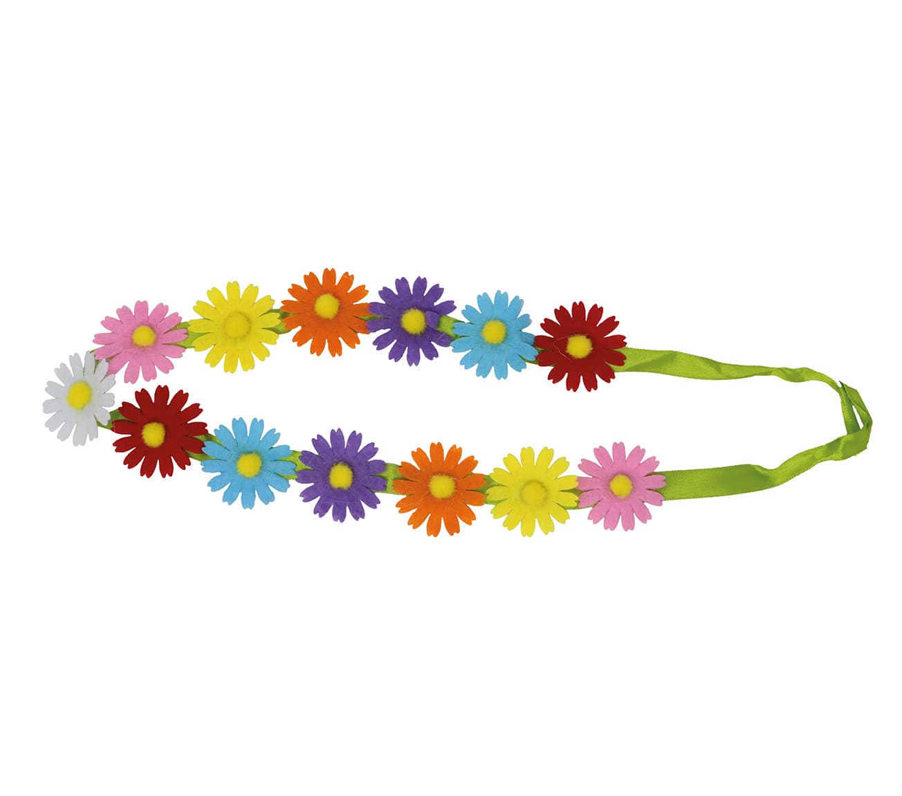 Hårbøjle med flerfarvede blomster