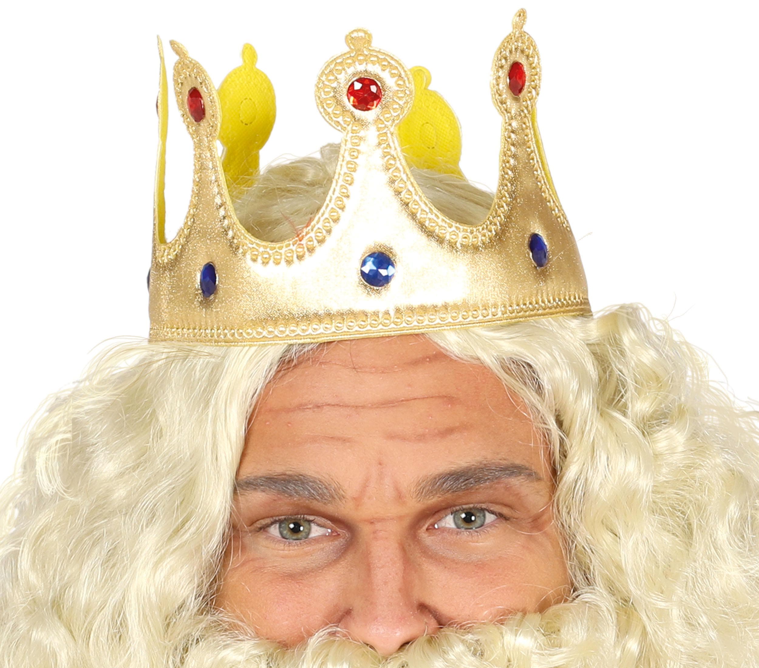 Gylden kongekrone i stof