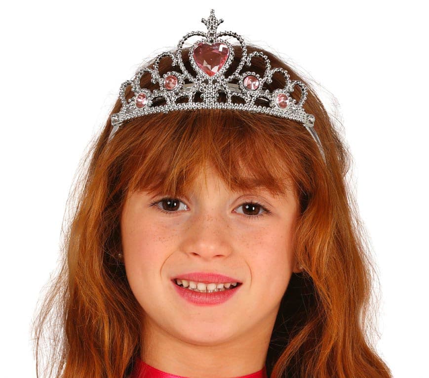 Sølvfarvet prinsessediadem