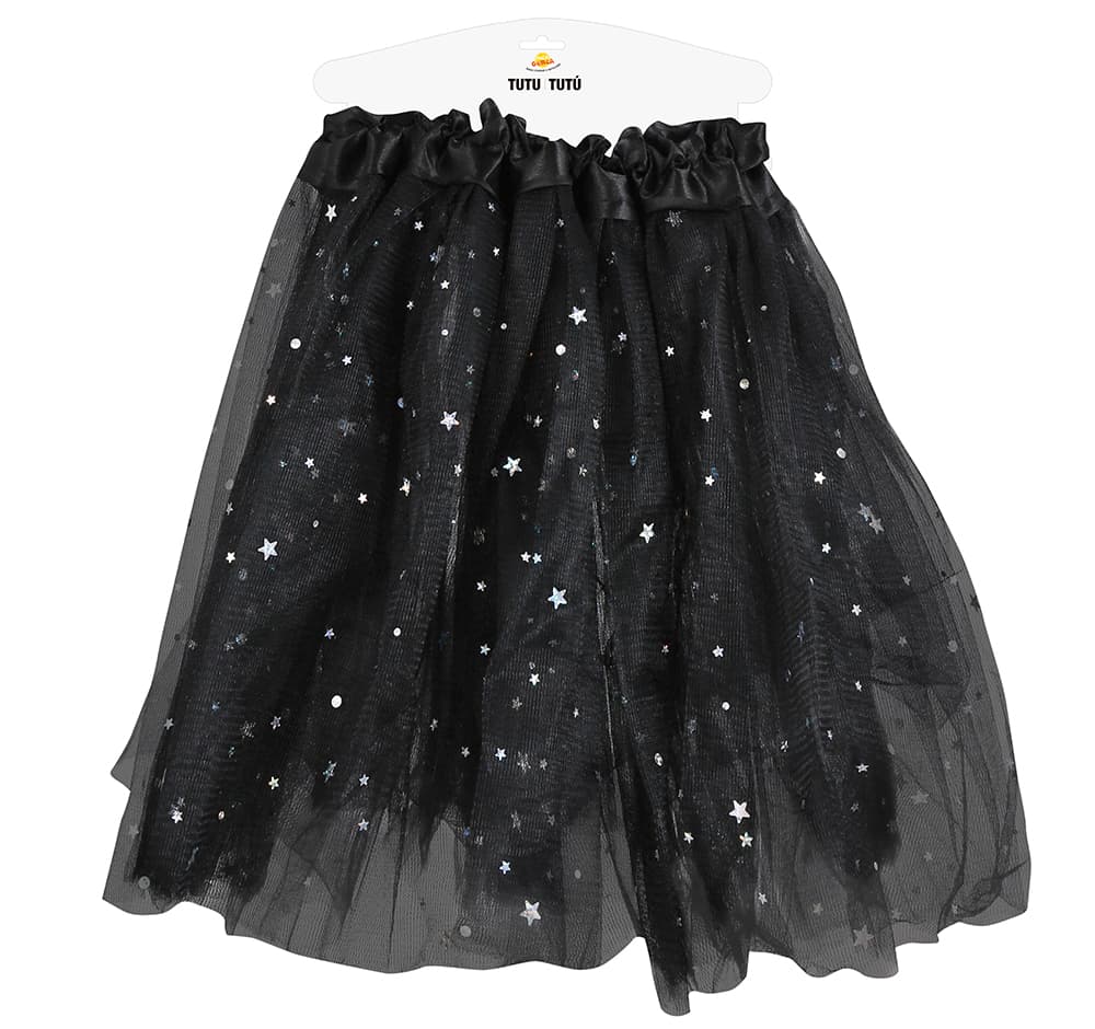 Sort tutu med stjerner 30 cm