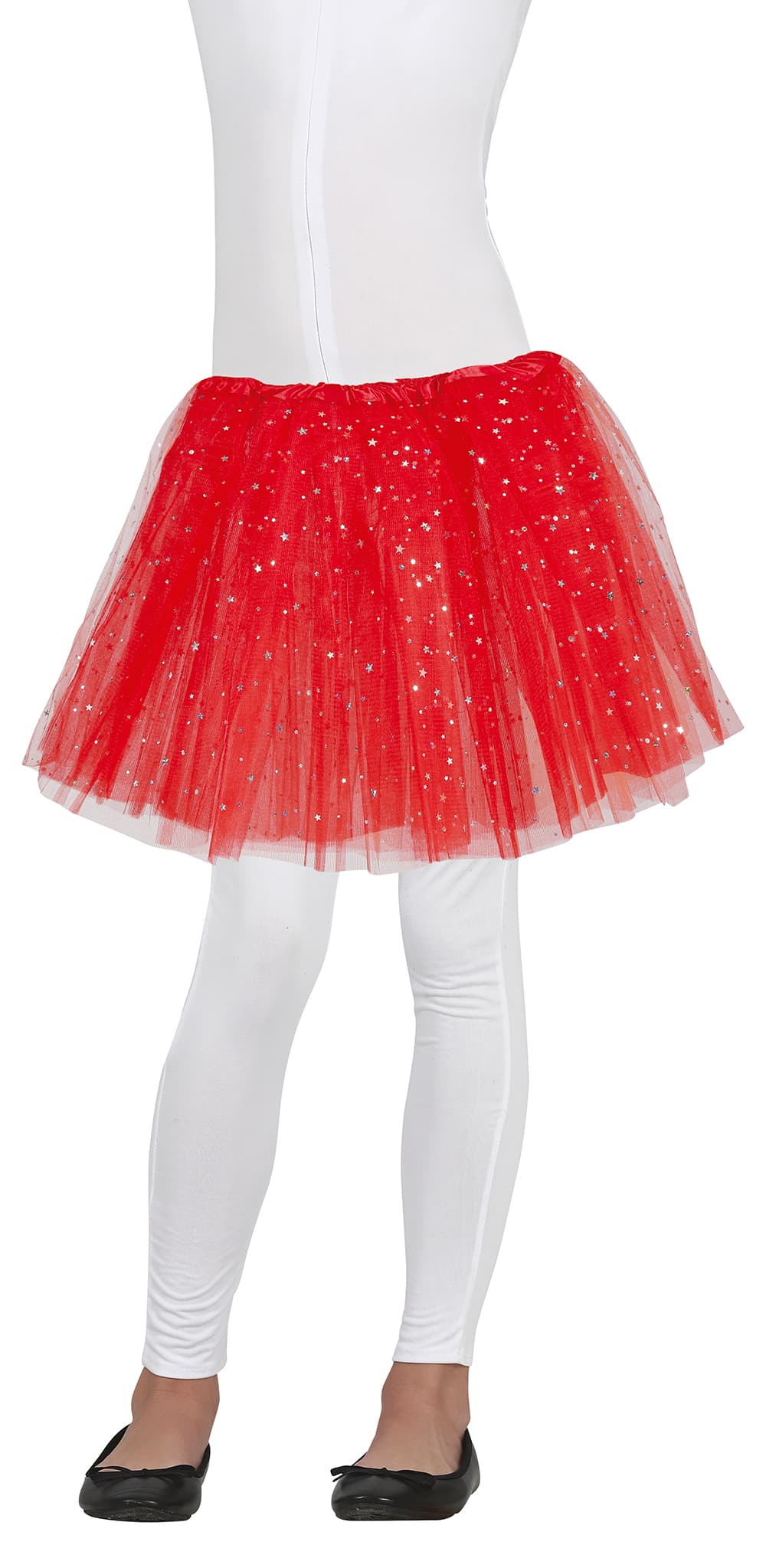Rød tutu med stjerner 30 cm