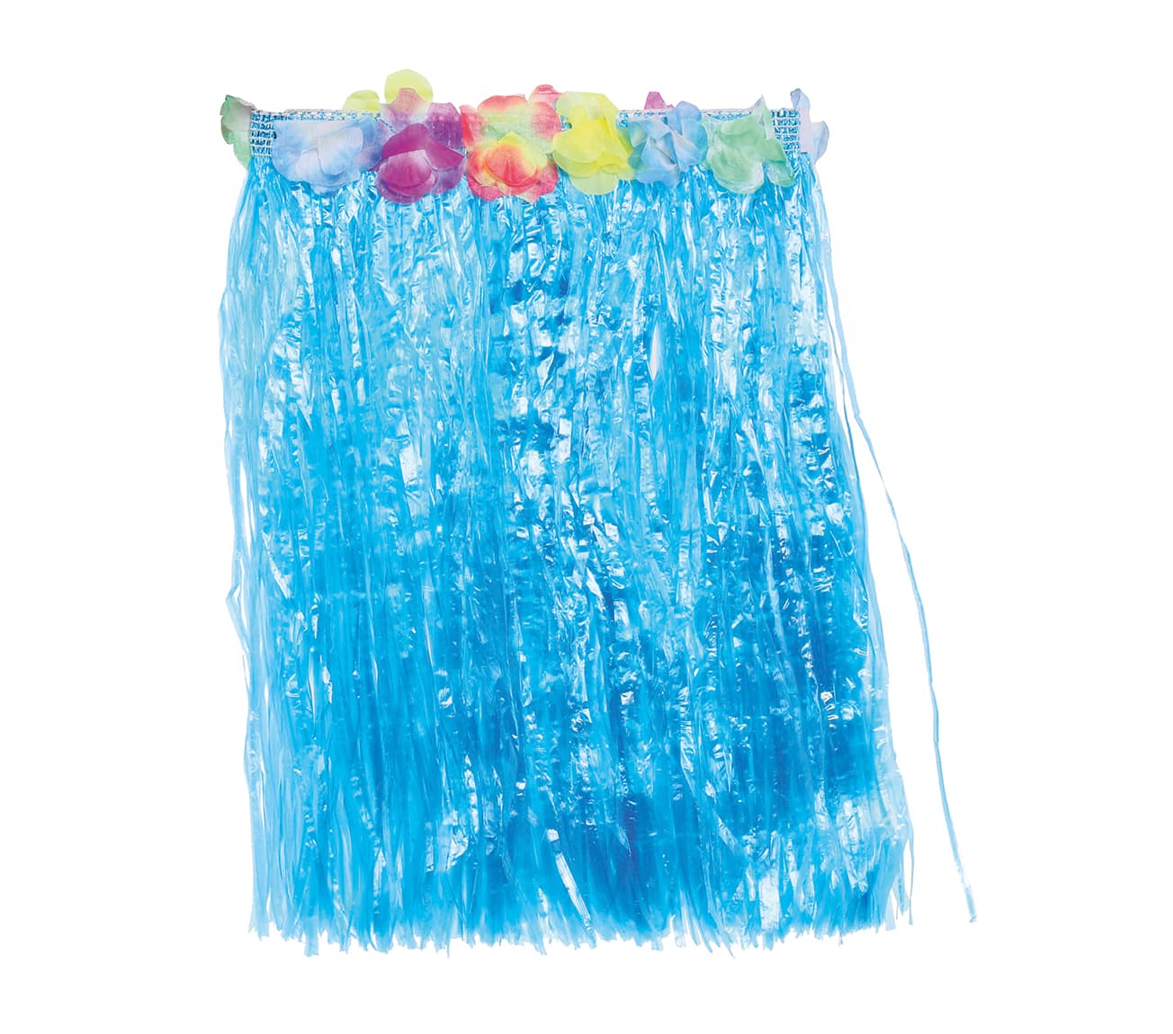 Hawaii-skørt med blomster, 55 cm, blåt