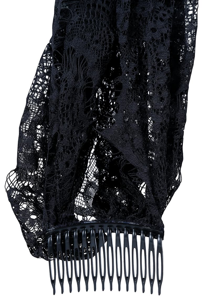 Sort slør, 60 cm