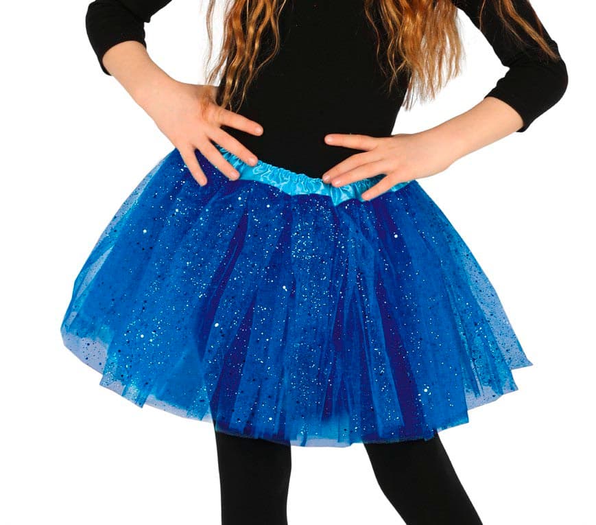 Mørkeblå tutu med glimmer, 30 cm