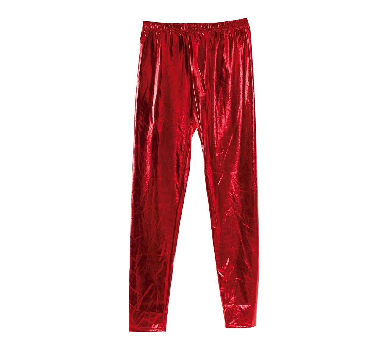 Røde metalliske leggings