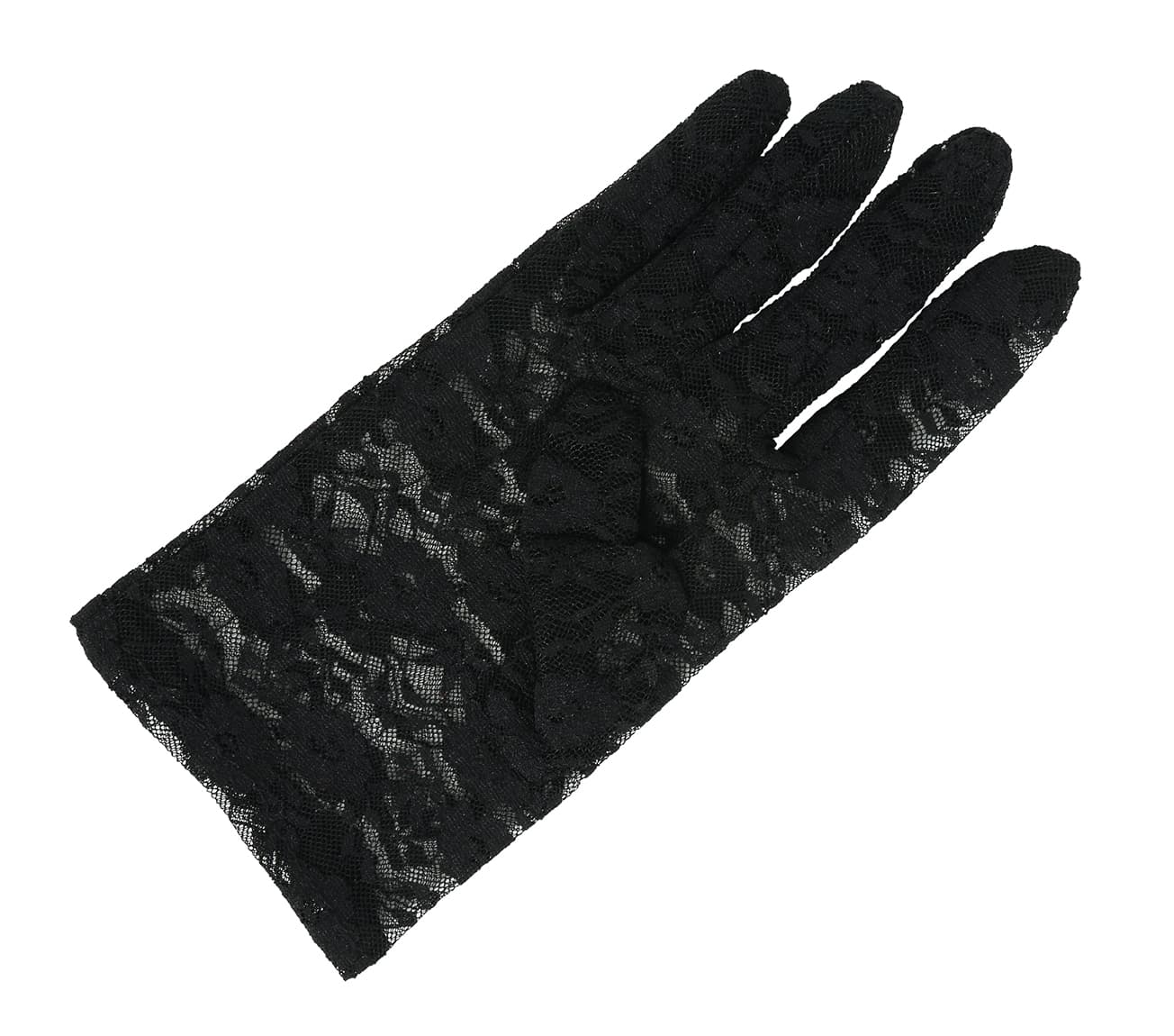 Gennembrudte handsker, 22 cm, sorte