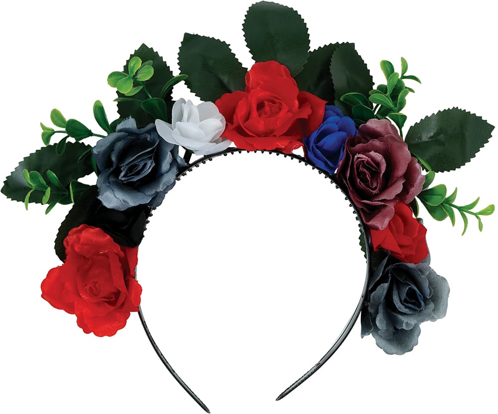 Blomsterhårbånd med blade