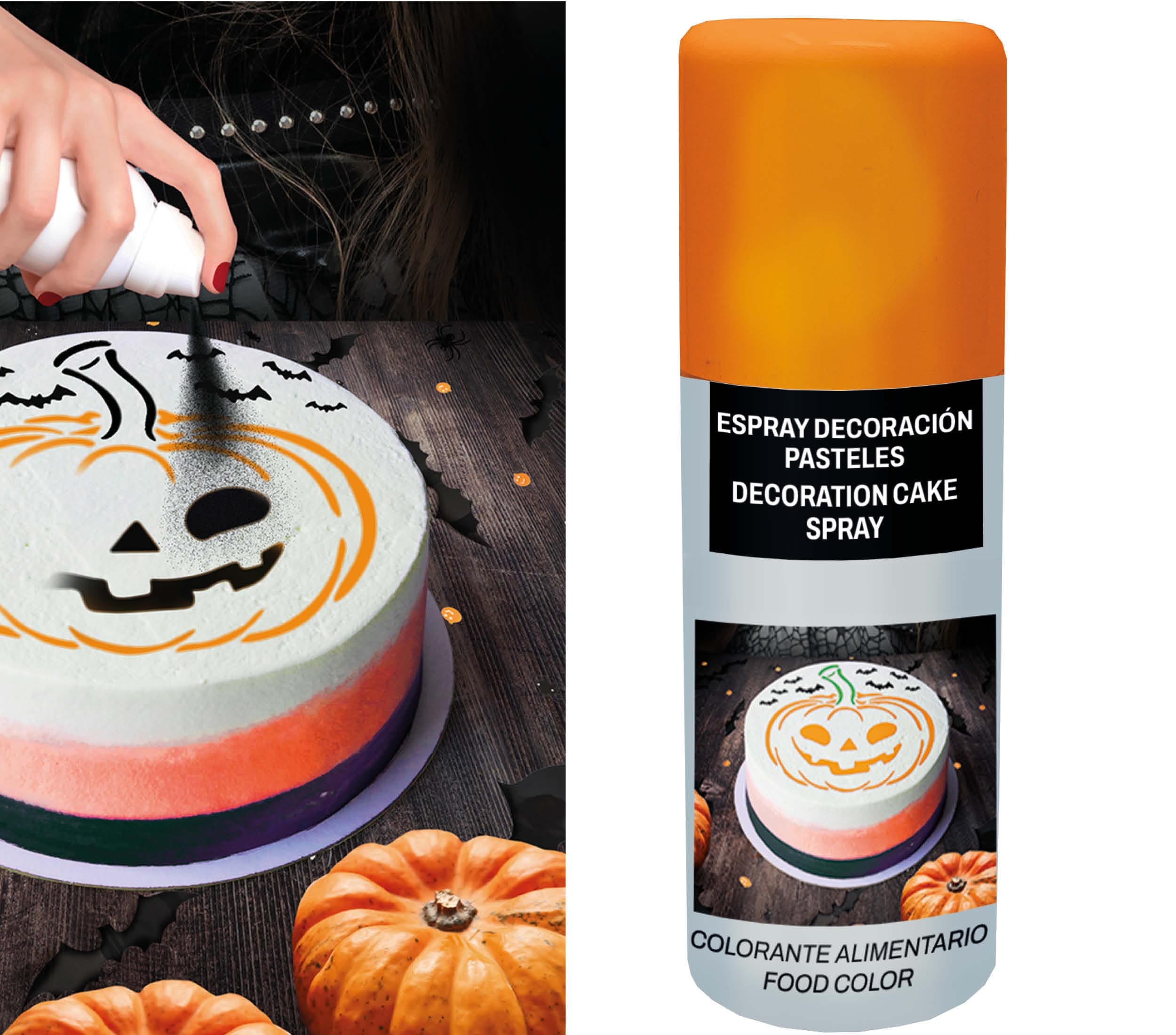 Spray til kagedekoration, orange, 100 ml