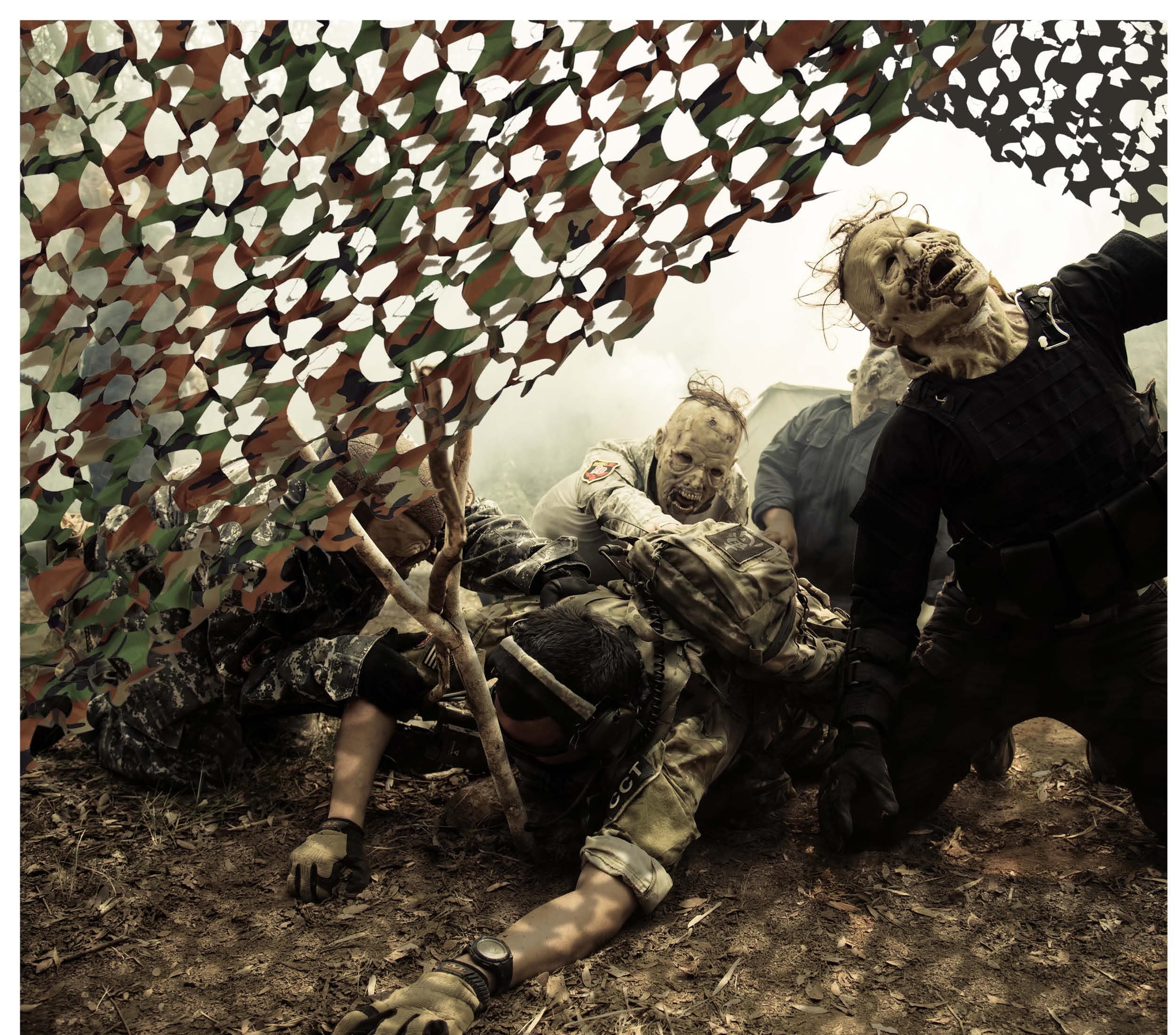 Camouflagestof, 180 × 70 cm