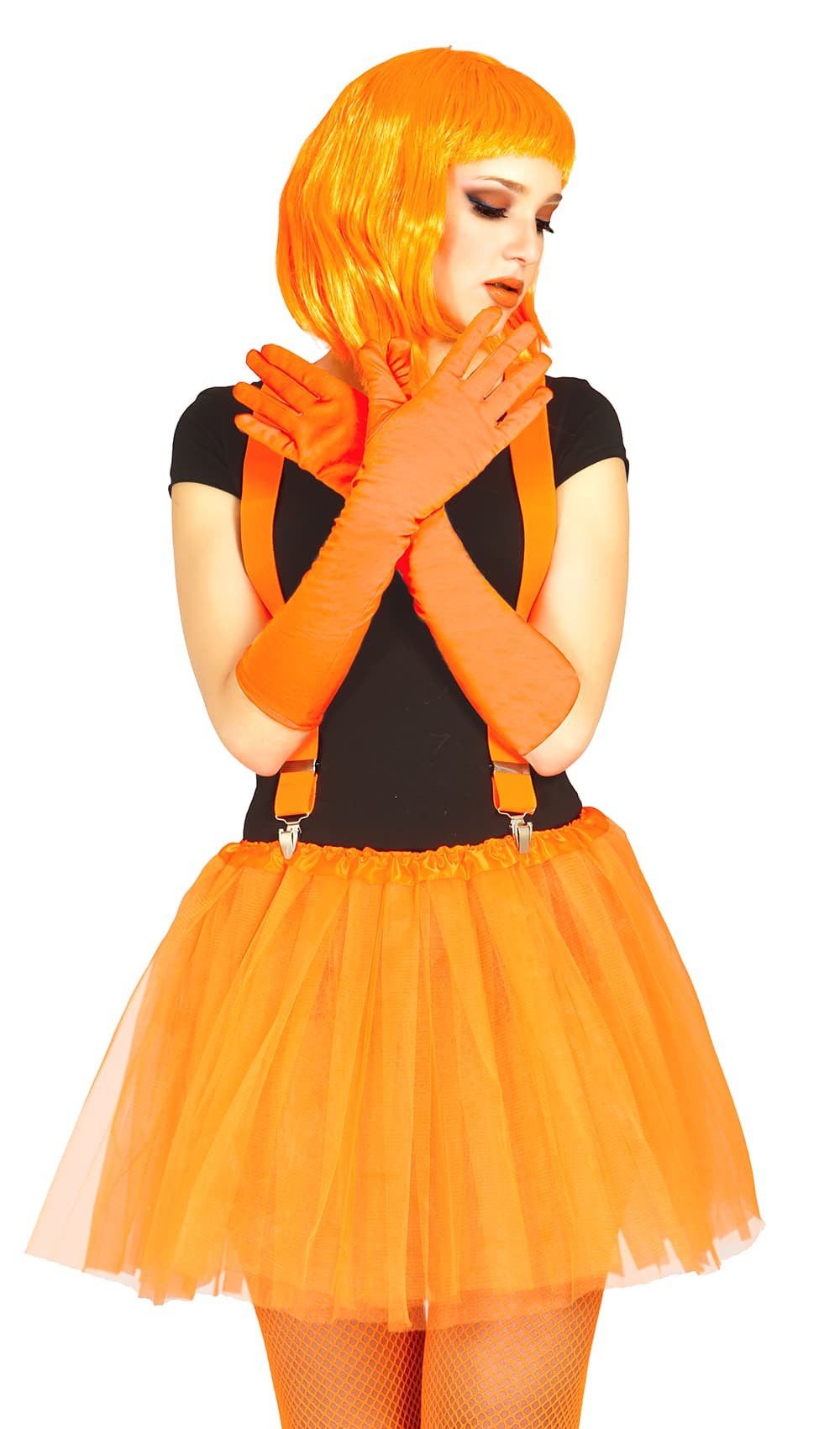 Handsker, 42 cm, neonorange