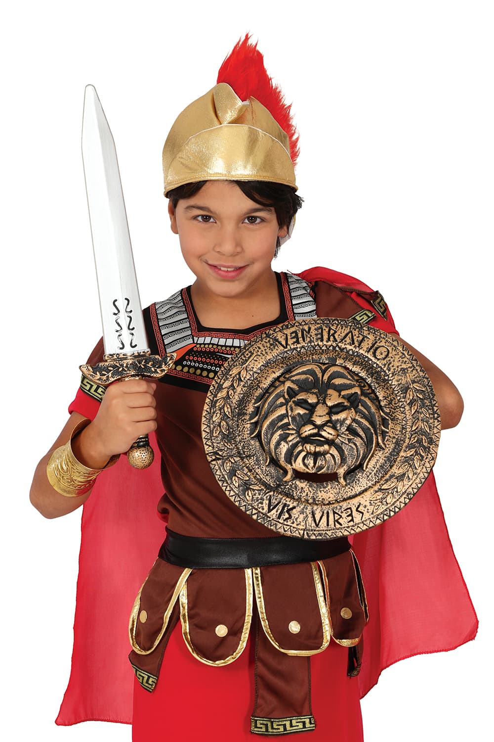 Skjold, 29 cm, og sværd, 48 cm, til børn