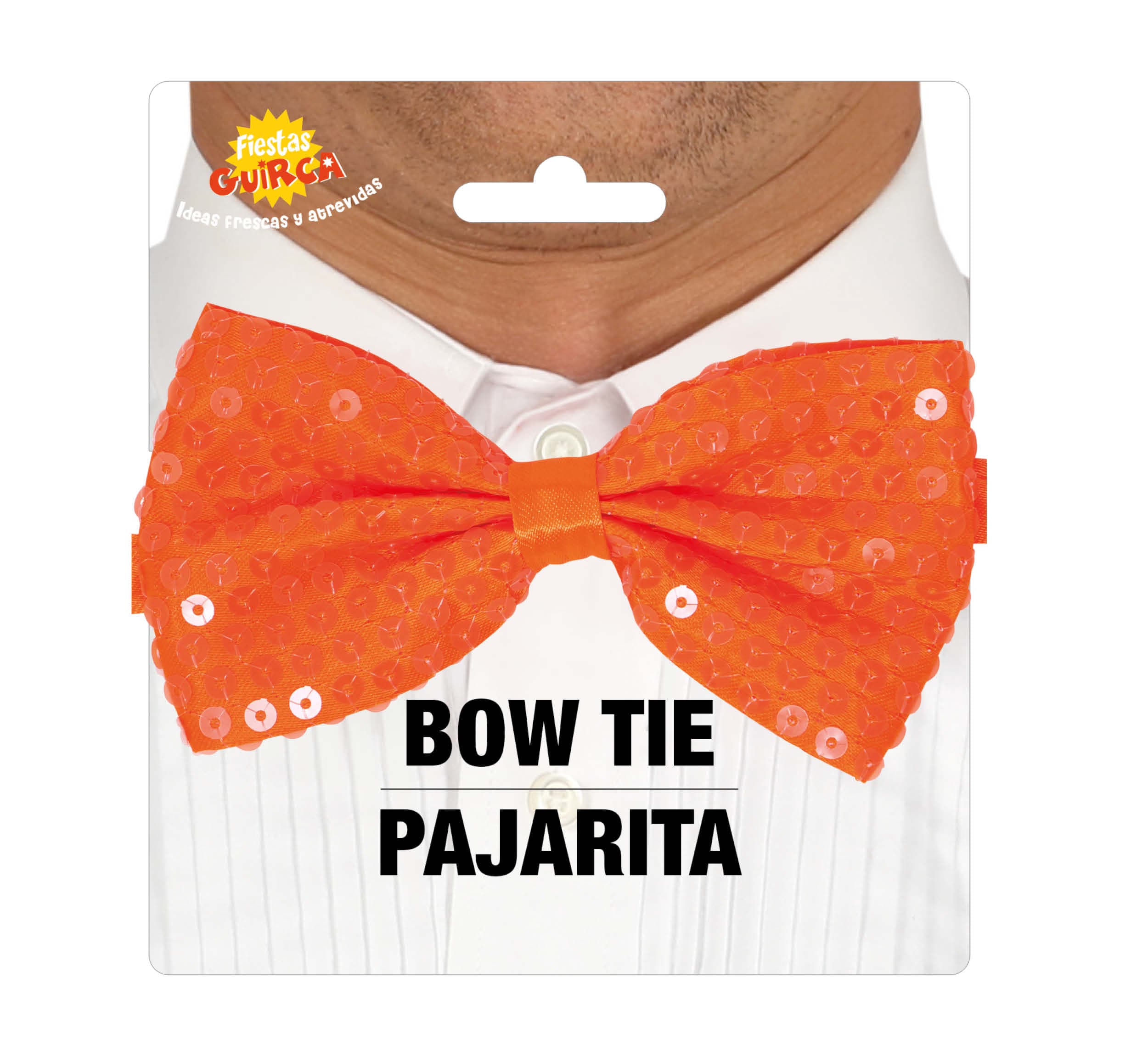 Neonorange pailletbutterfly 13 cm