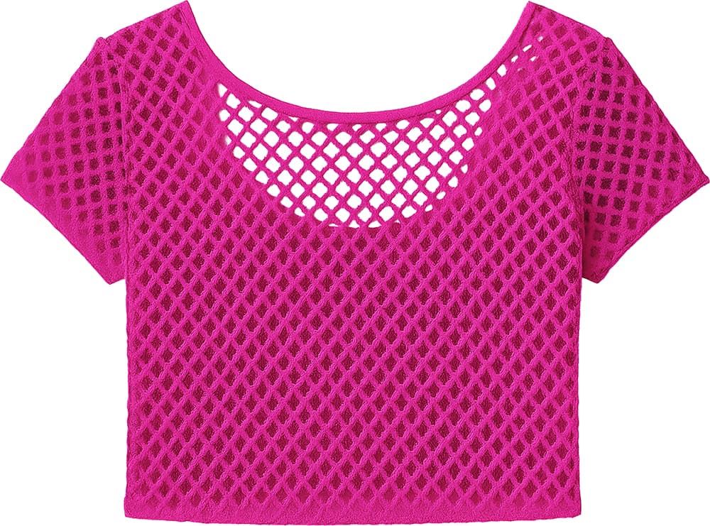 Neonpink net-T-shirt
