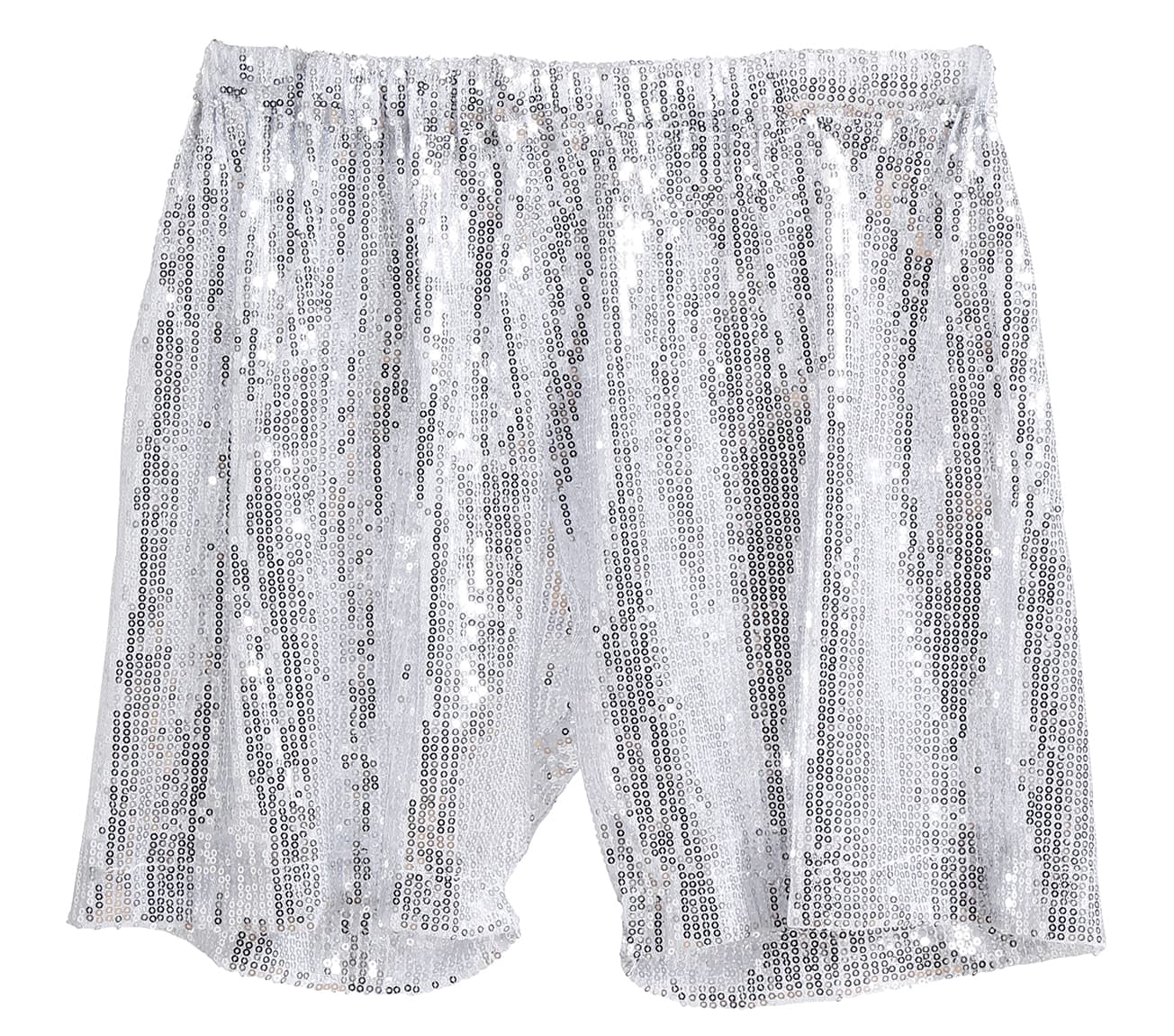 Sølvfarvede pailletshorts 42-44