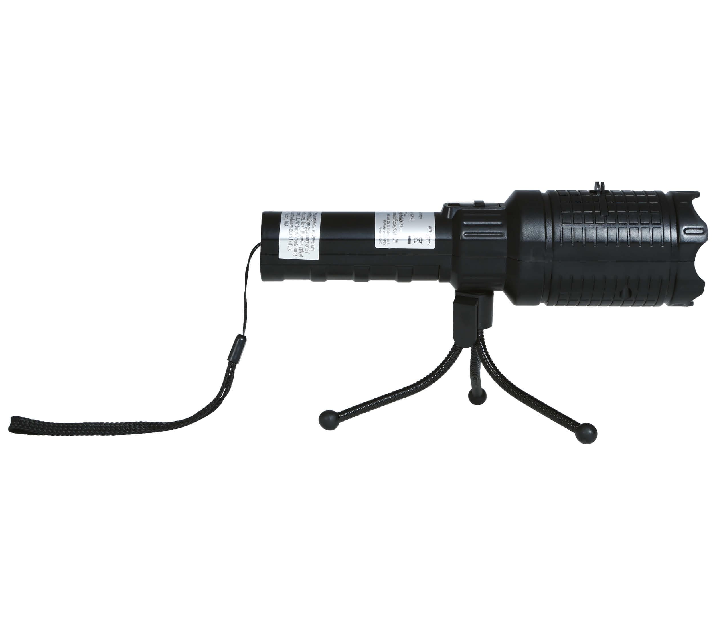LED-projektor 22 cm med stativ, batteri/USB