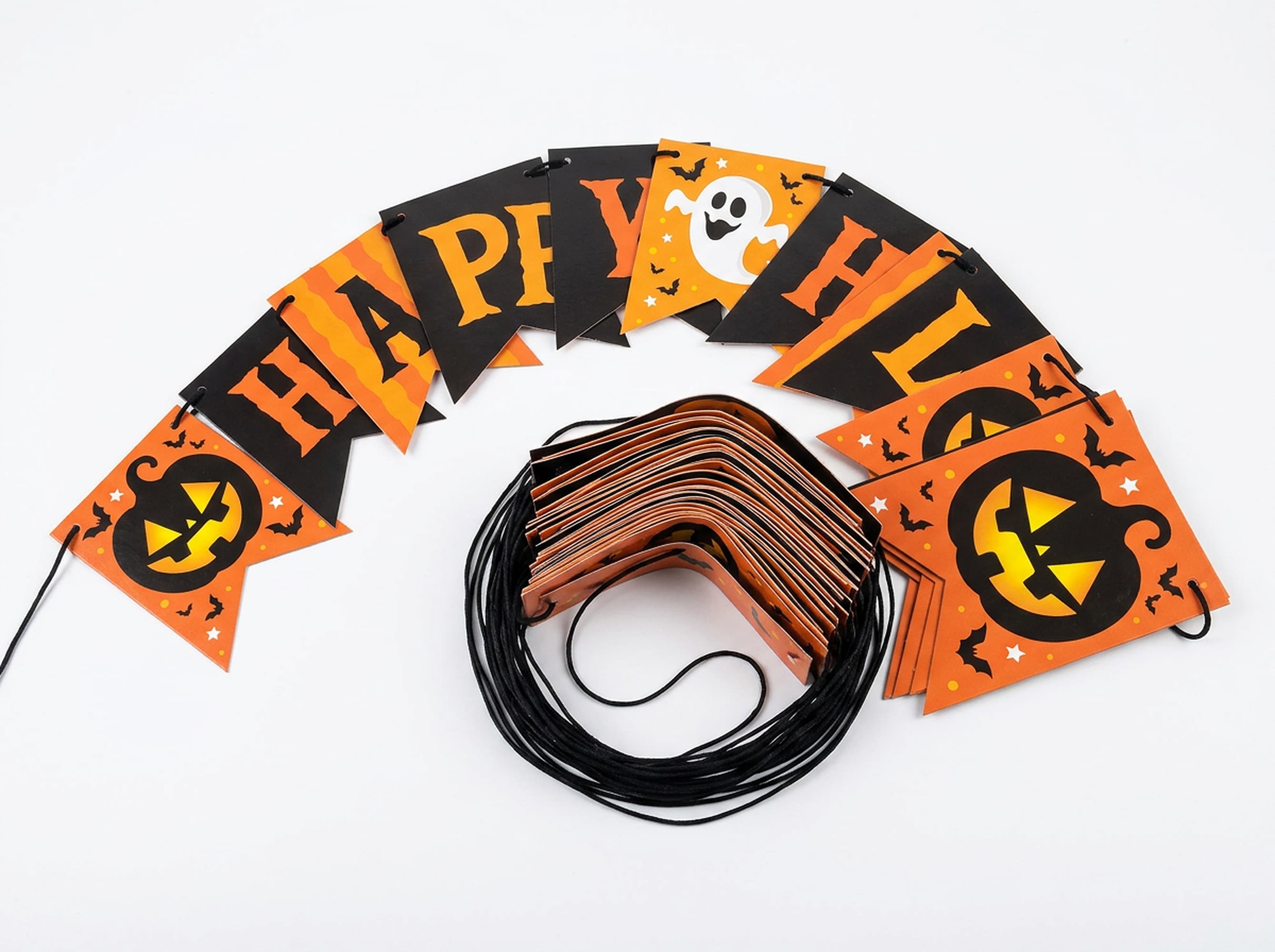 Guirlande "Happy Halloween", papir, 300 × 20 × 15 cm