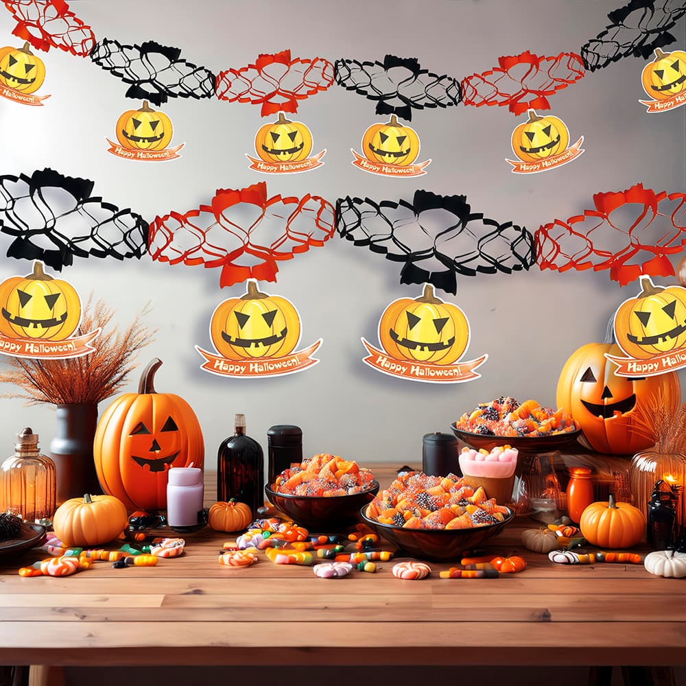 Halloween-fantasiguirlande, 14,5 × 200 cm