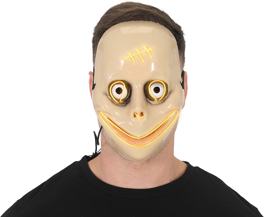 Skrækmaske med lys, PVC