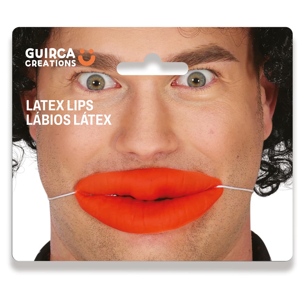 Groteske læber i latex