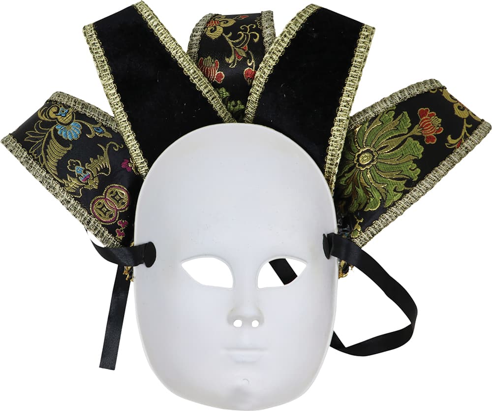 Venetiansk maske, sort og guld