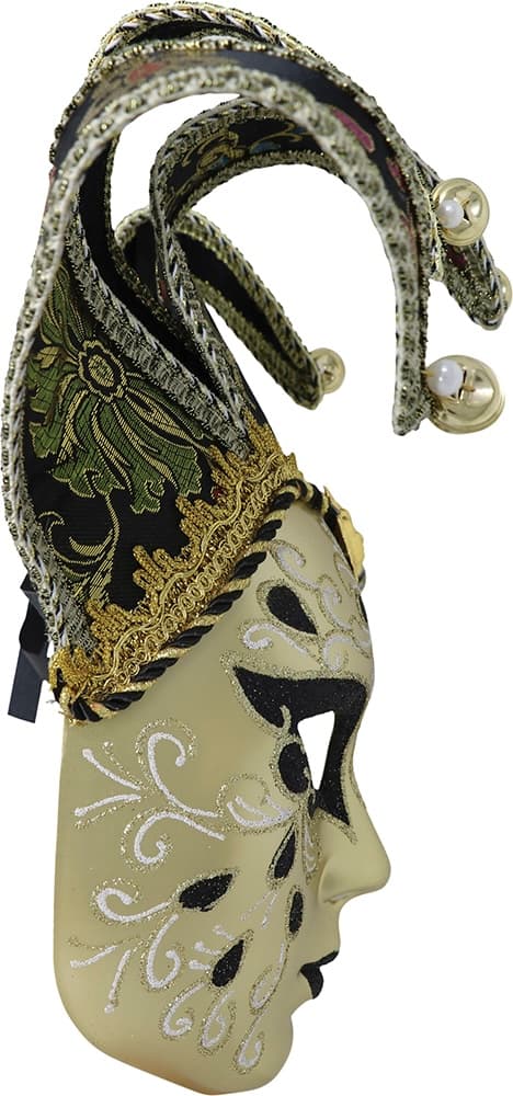 Venetiansk maske, sort og guld