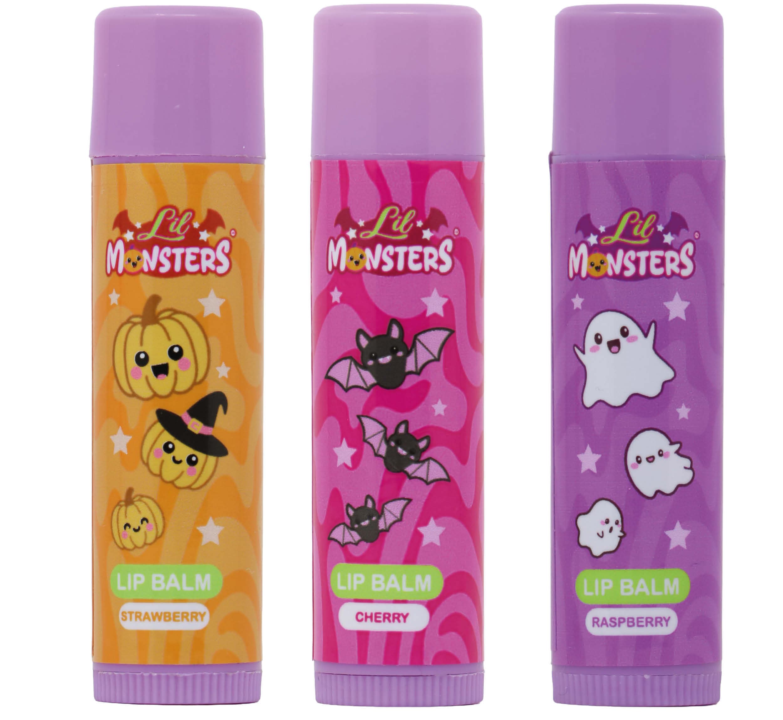 Lil Monsters læbepomadetrio til børn, assorterede motiver