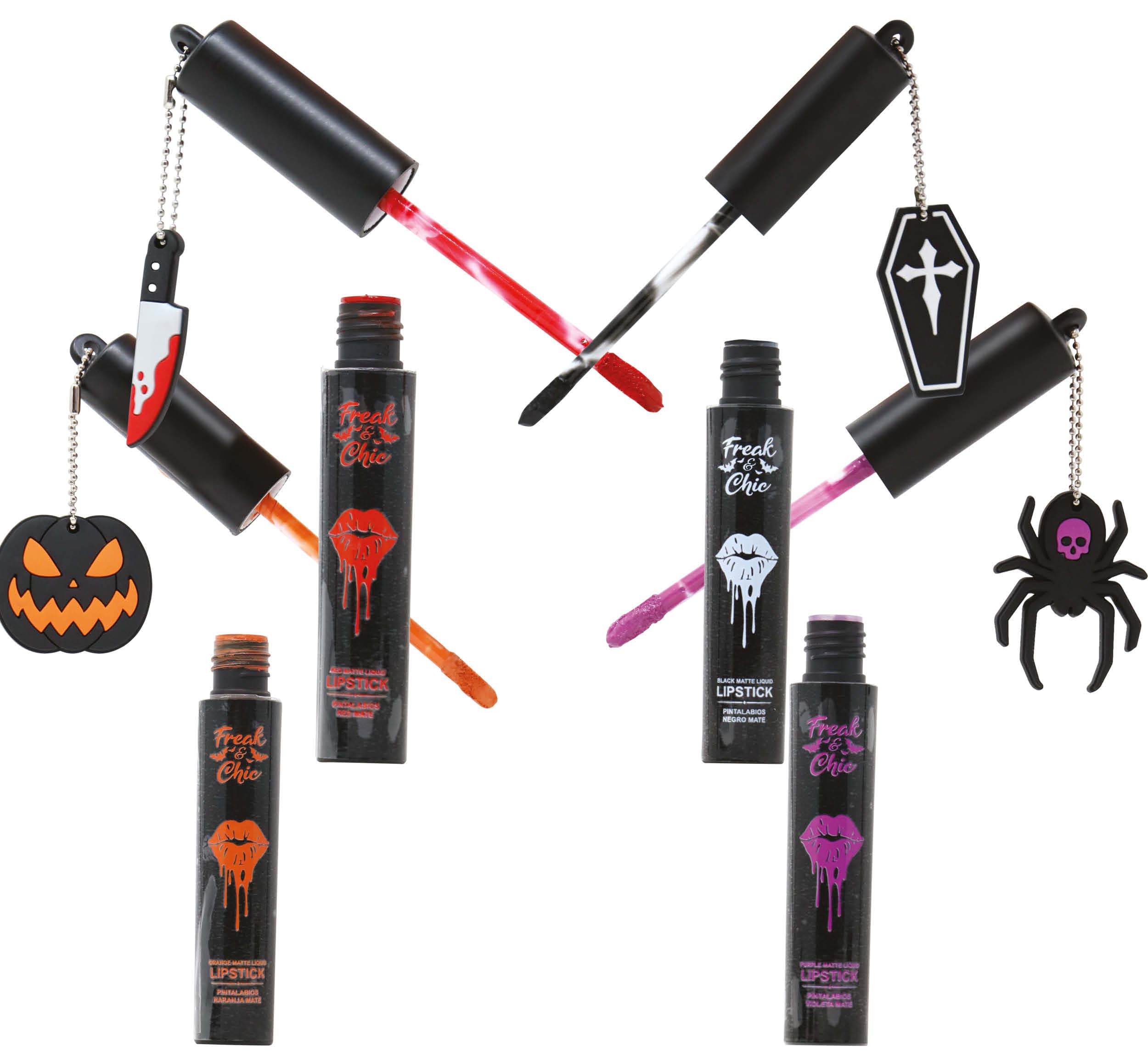 Freak & Chic lipgloss med vedhæng, assorterede