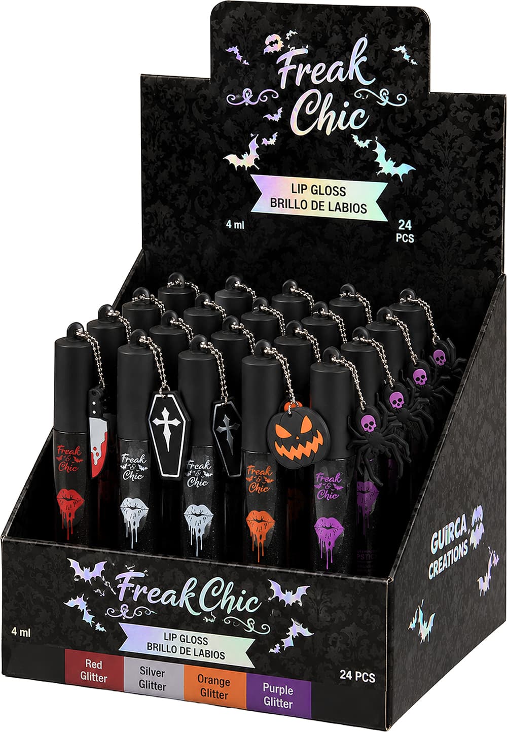 Freak & Chic lipgloss med vedhæng, assorterede