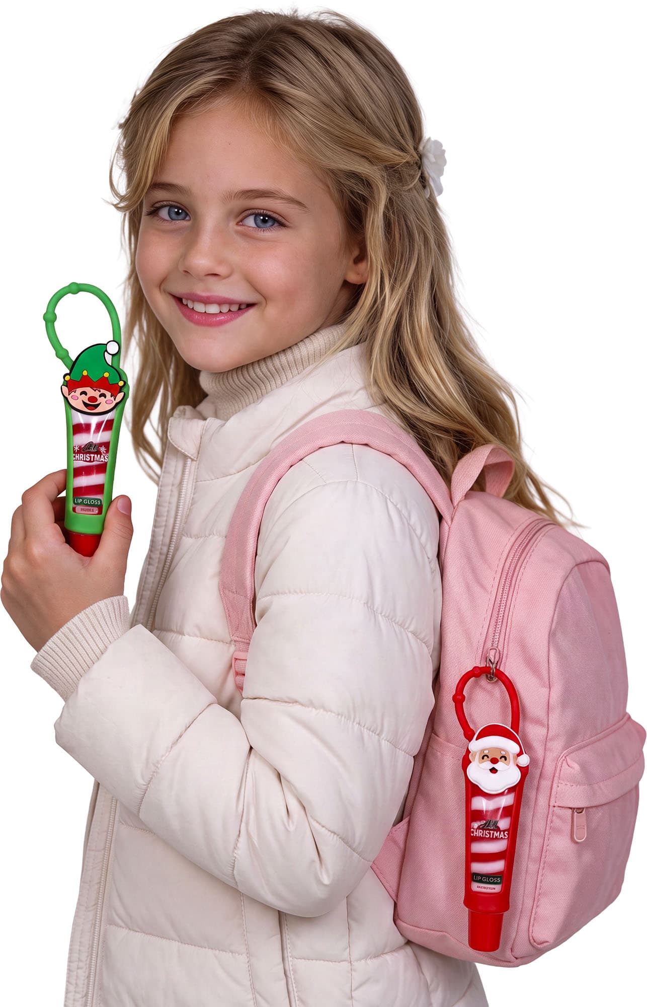 Lil Xmas lipgloss med hank, assorterede motiver