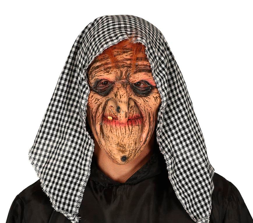Heksemaske med hætte i latex