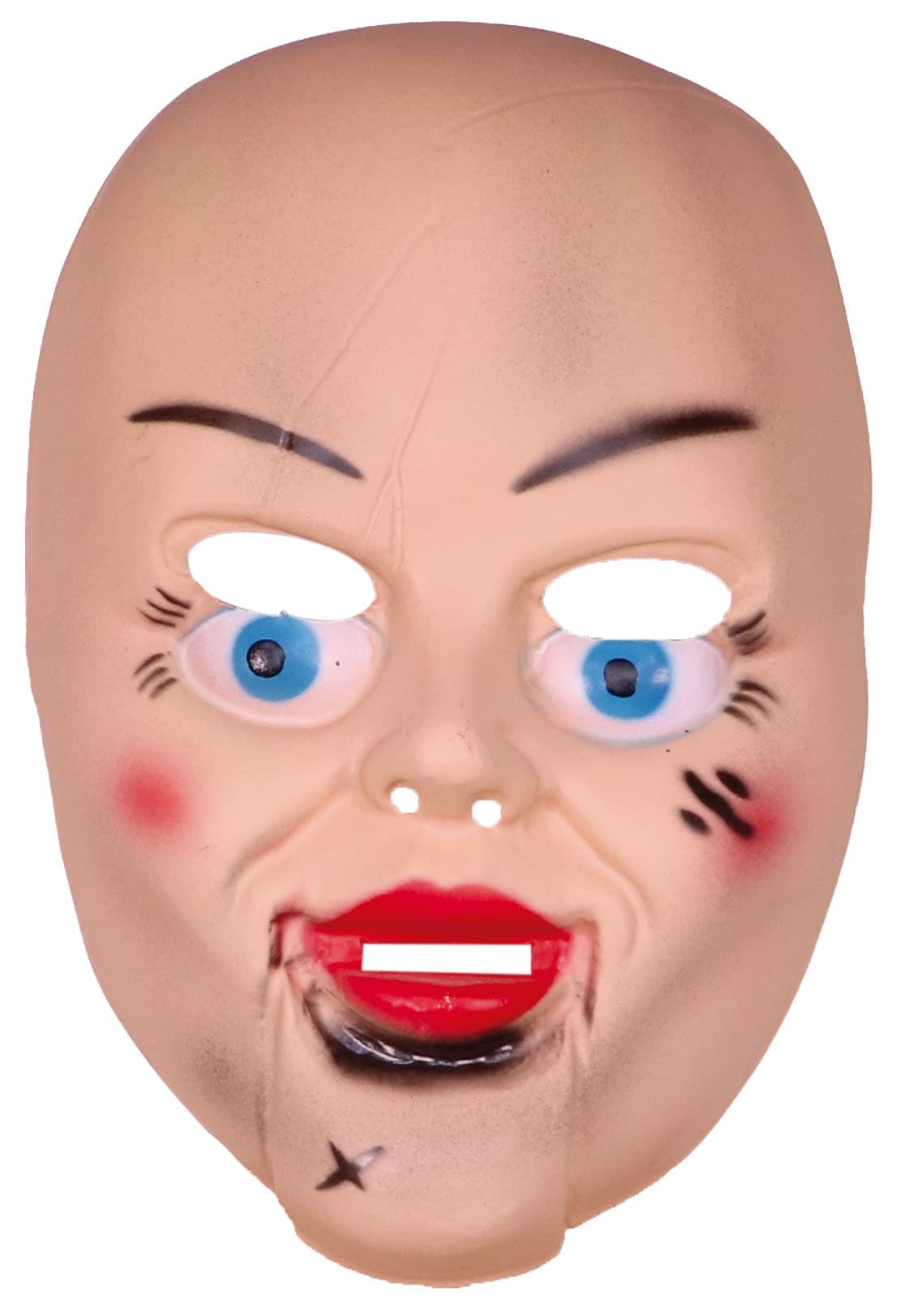 Uhyggelig dukkemaske i PVC