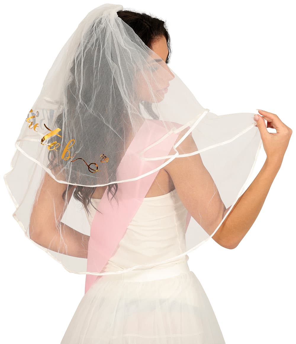 Brudeslør "Bride to Be", 70 cm, til voksne