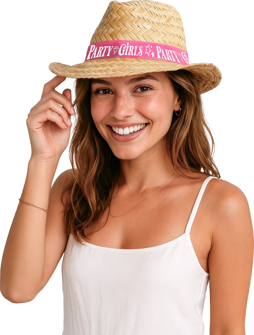 Party Girls-stråhat, til voksne