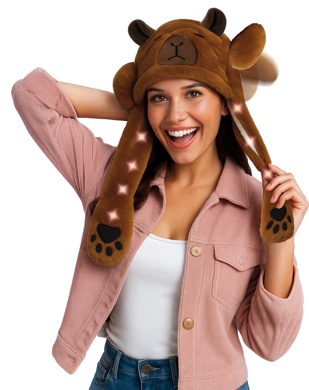 Capybara-hat med lys