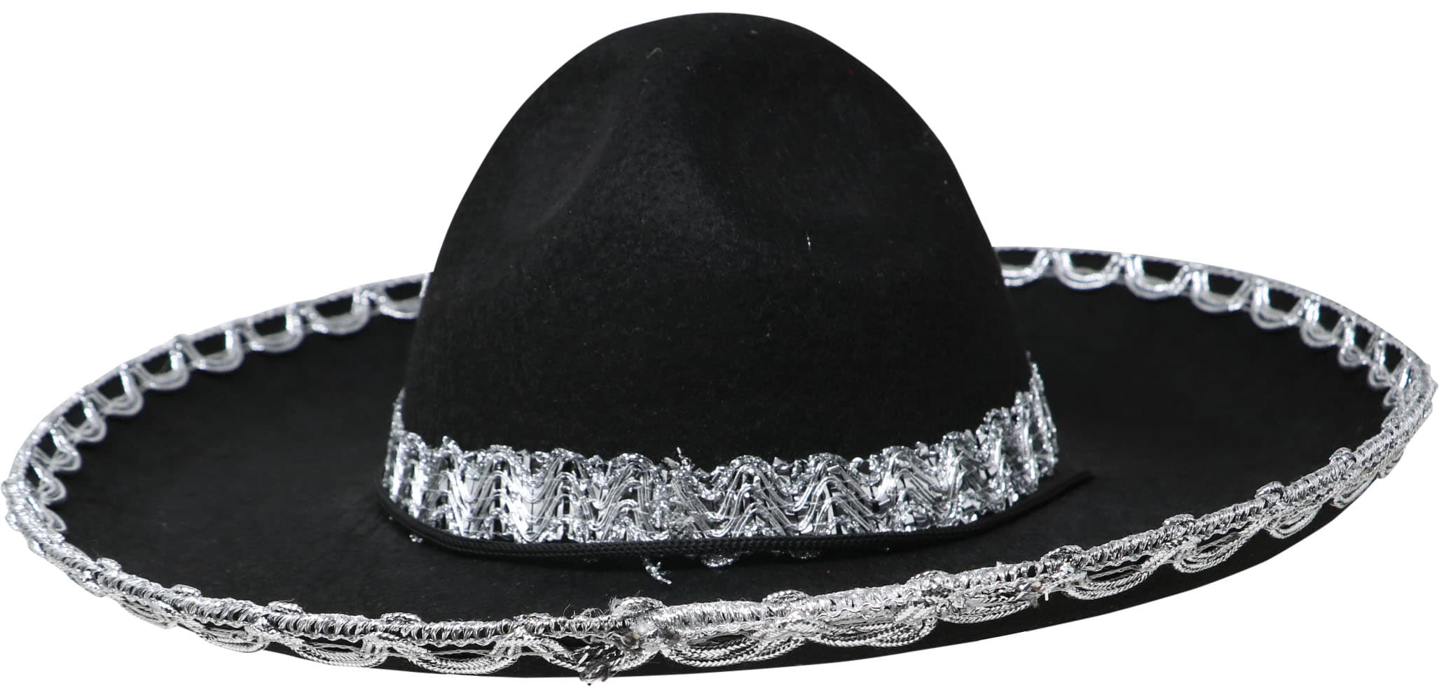 Mexicansk filthat til børn, sort, 55 cm