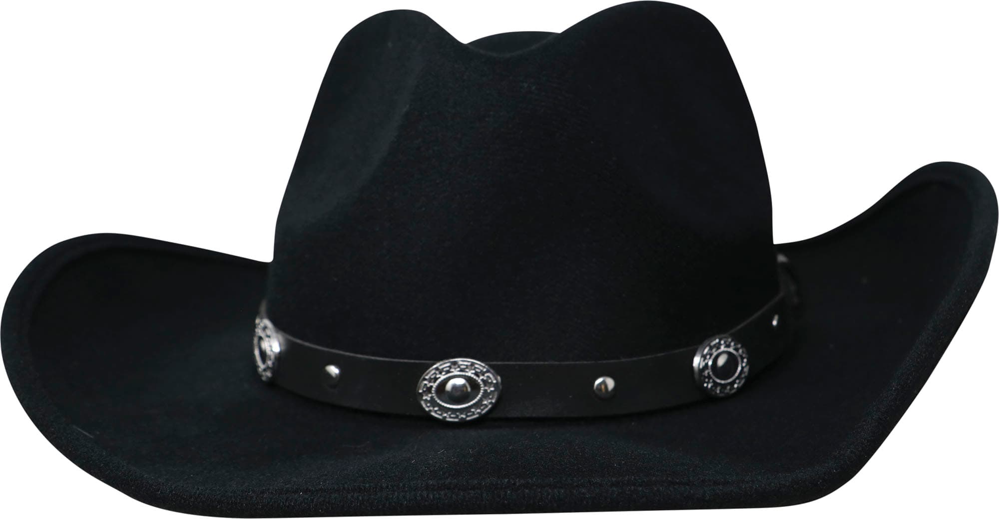 Cowboyhat i filt, sort