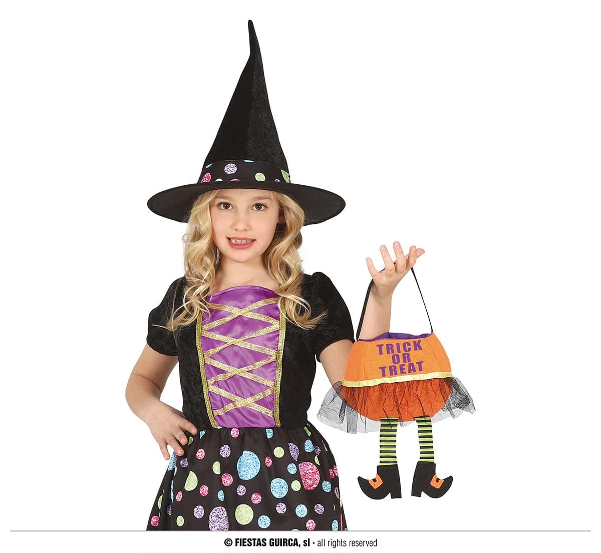 Orange filtspand "Trick or Treat" 20 cm