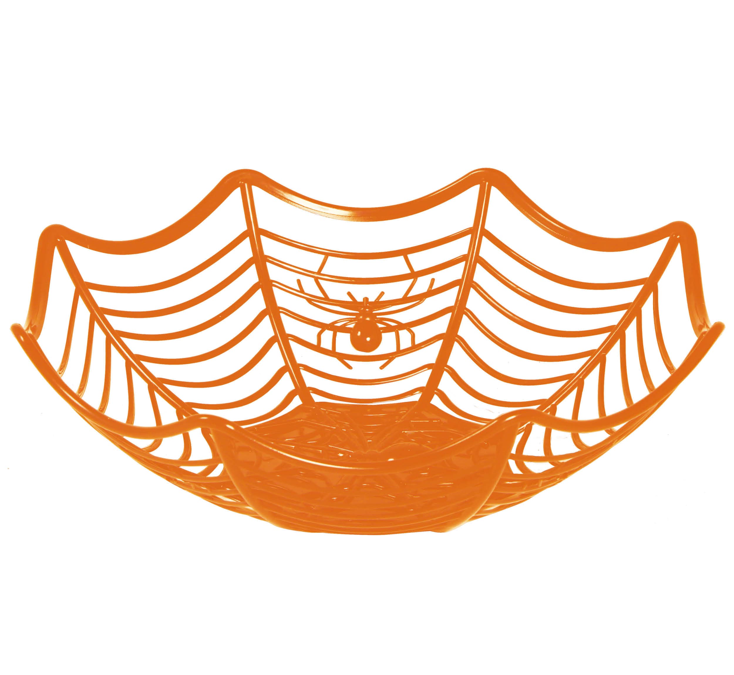 Orange bakke med spindelvæv 28 × 8 cm