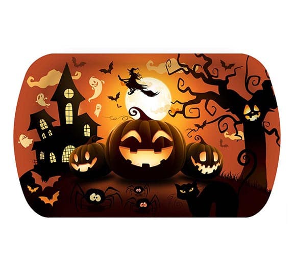 Græskarbakke, 39 × 24 cm, plastik, orange og sort
