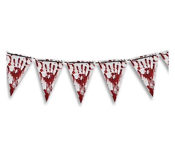 Blodig vimpelguirlande, 300 cm, 20 × 30 cm, papir