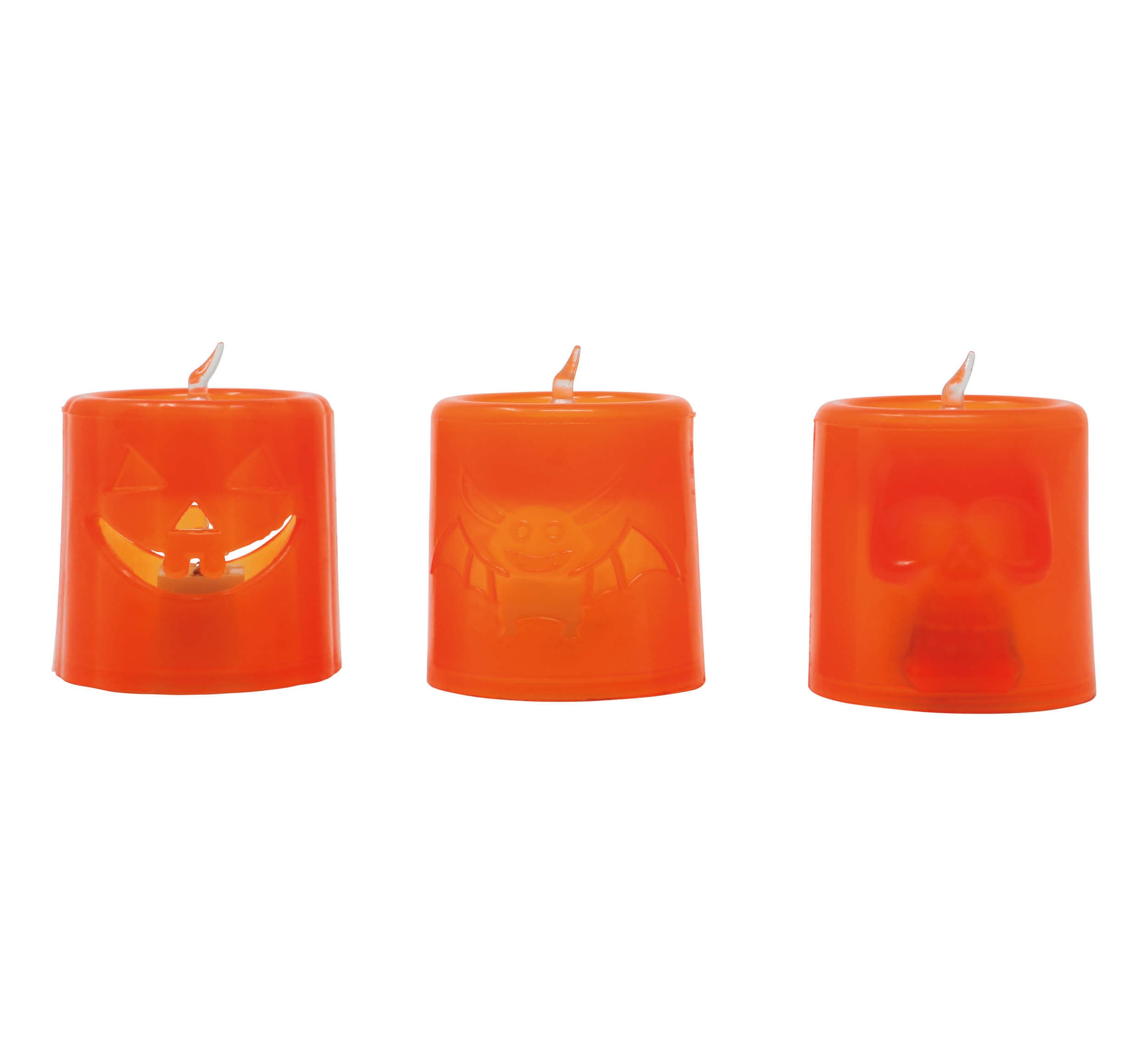 Orange og sort lys med lyseffekt, 4,5 × 4,5 cm