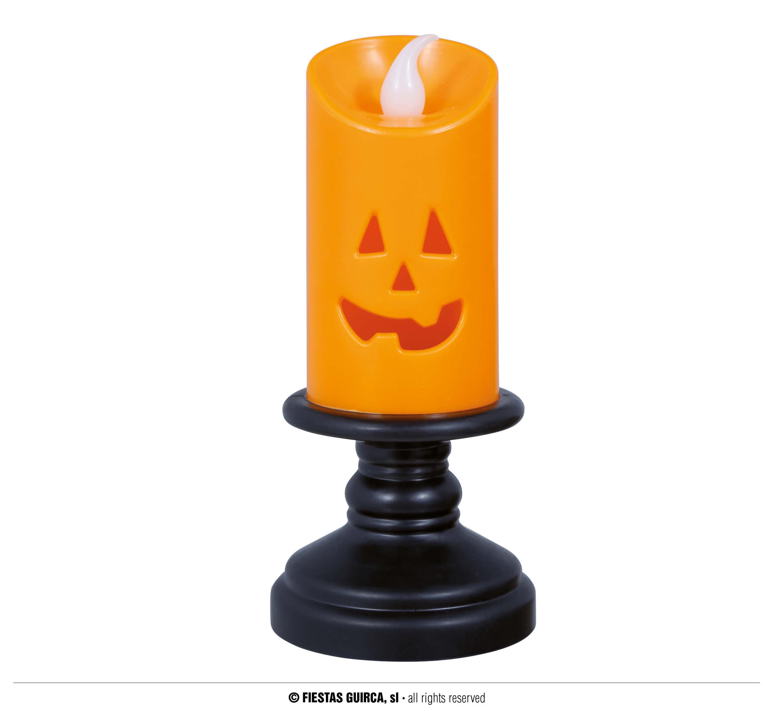 Orange lys med lyseffekt, 12,5 cm