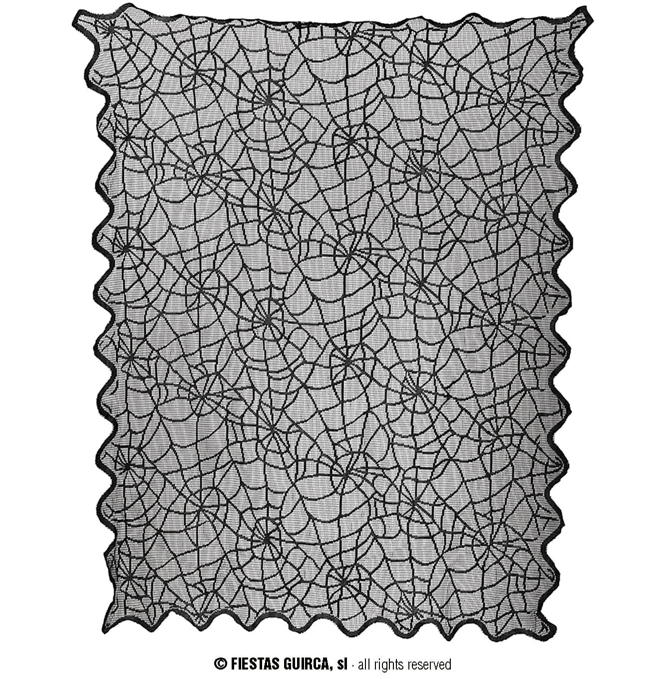 Sort blondedug med spindelvæv, 100 × 75 cm
