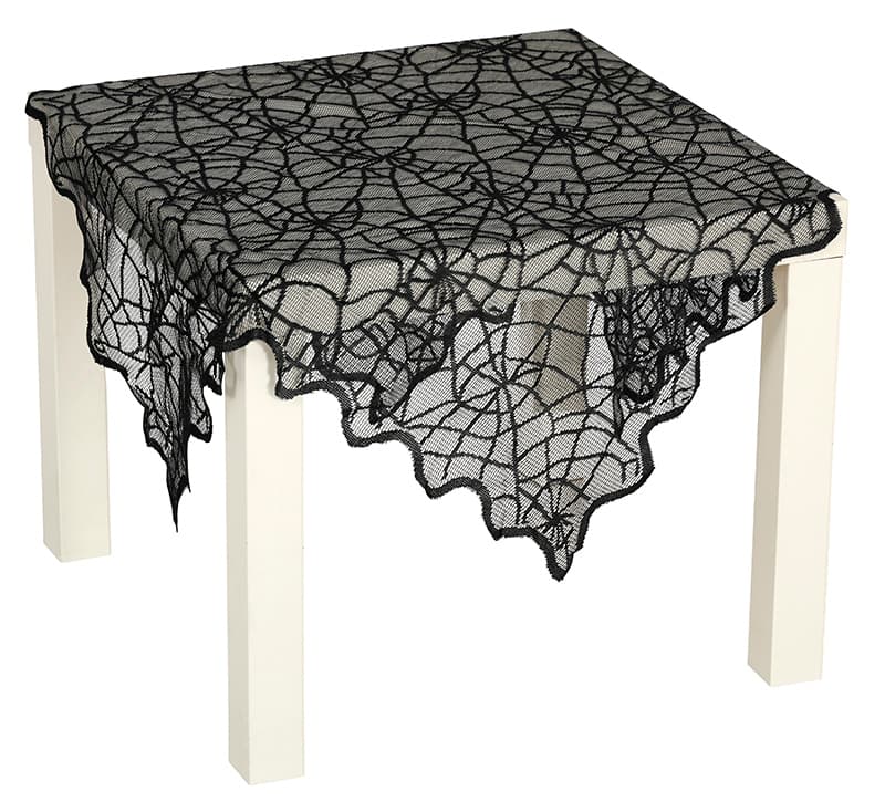 Sort blondedug med spindelvæv, 100 × 75 cm