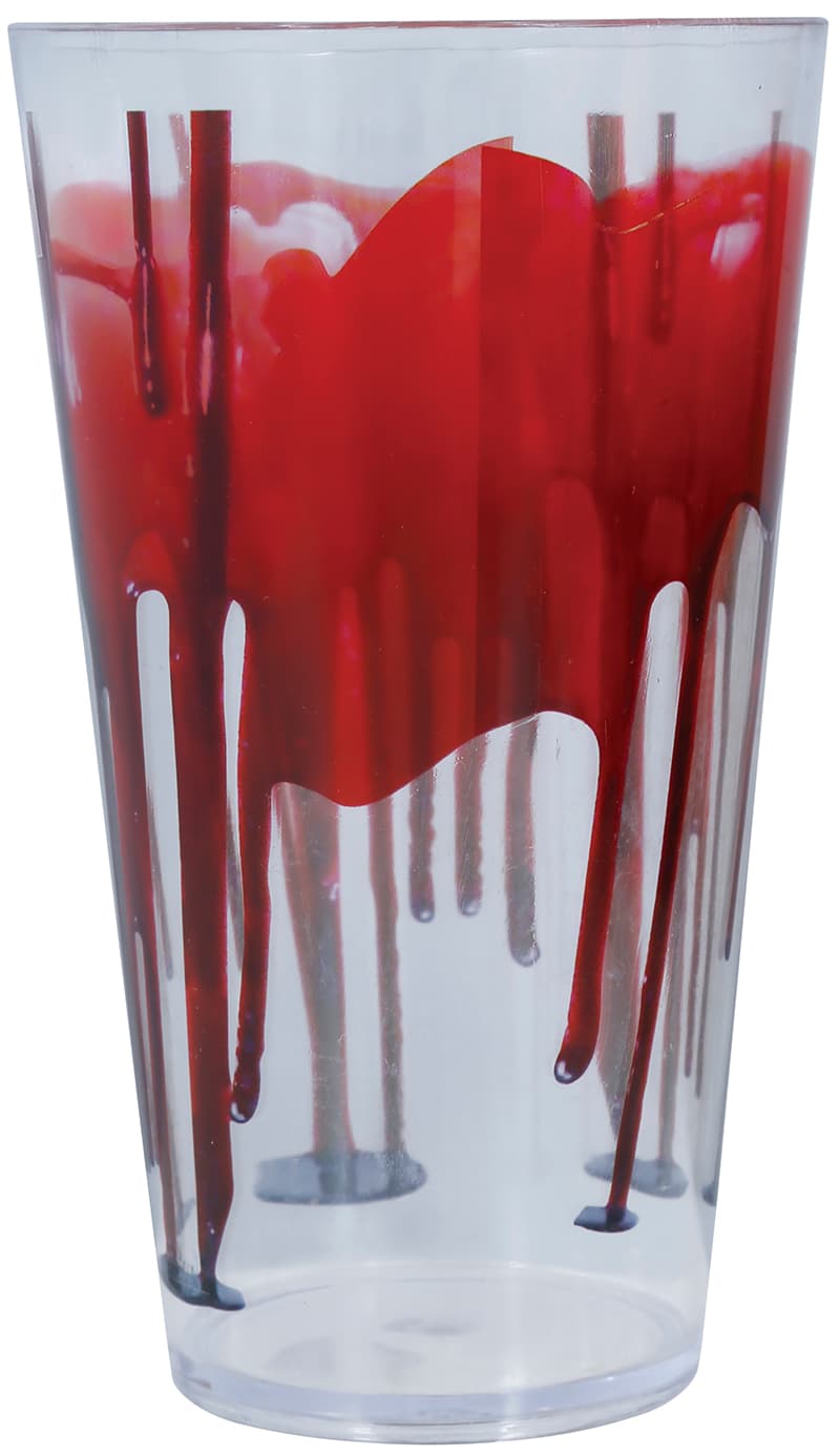 Gennemsigtigt glas med blod, 15 cm