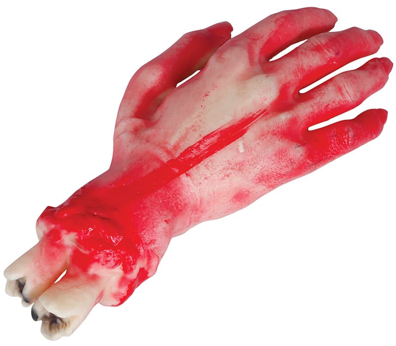 Hånd i latex, 25 cm