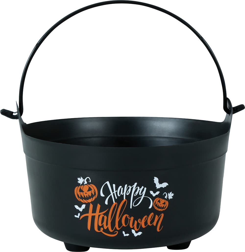 Heksegryde "Happy Halloween", 24 × 23 × 15 cm, sort